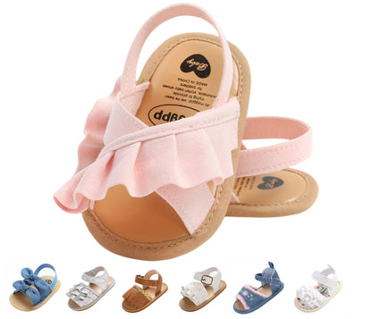 Baby Girls Sandals Summer Shoes Outdoor First Walker Toddler Girls Shoes for Summer