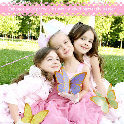 Yexiya 15 Pieces Butterfly Table Centerpiece Birthday Party Decorations Table Toppers Centerpieces Butterfly Theme Party Decor for Birthday Shower Supplies (Classic)