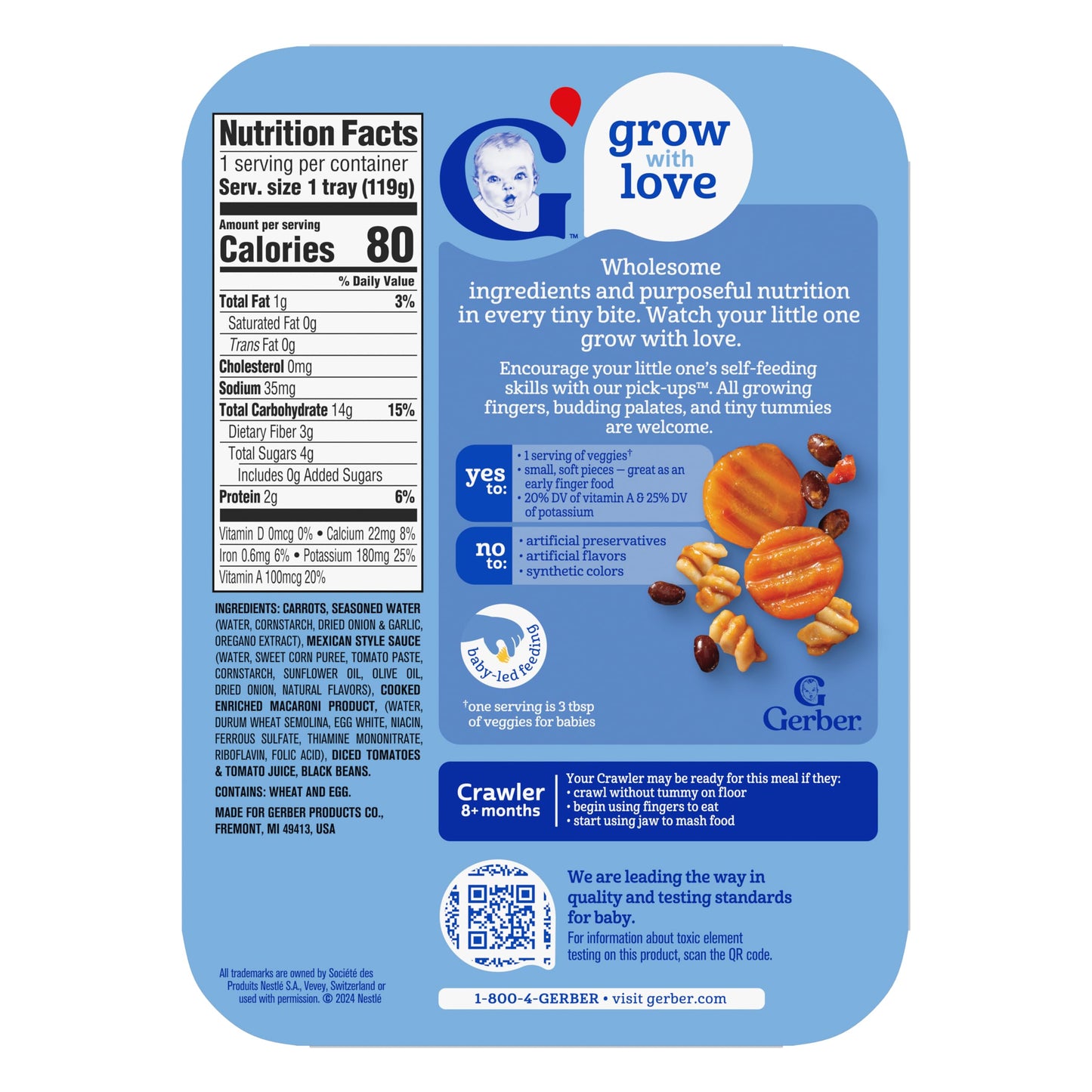Gerber Toddler Food, Mashed Potatoes & Beef in Gravy, Mealtime for Toddler, 8PK
