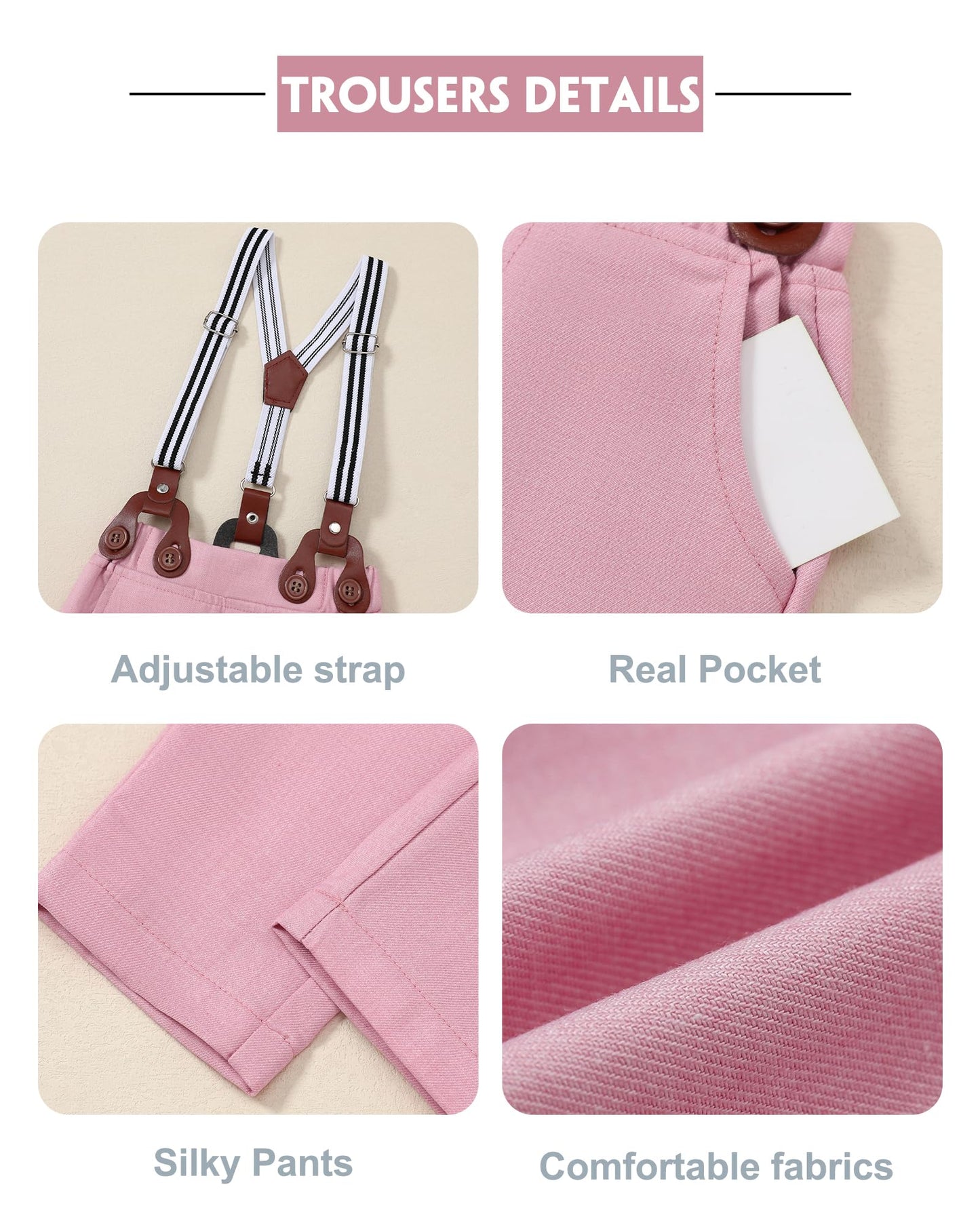 WESIDOM Baby Boy Clothes 0-18M Newborn Infant Gentleman Outfit, Shirt+Bowtie+Beret+Suspender Pant Baby boy Suit Clothing Set
