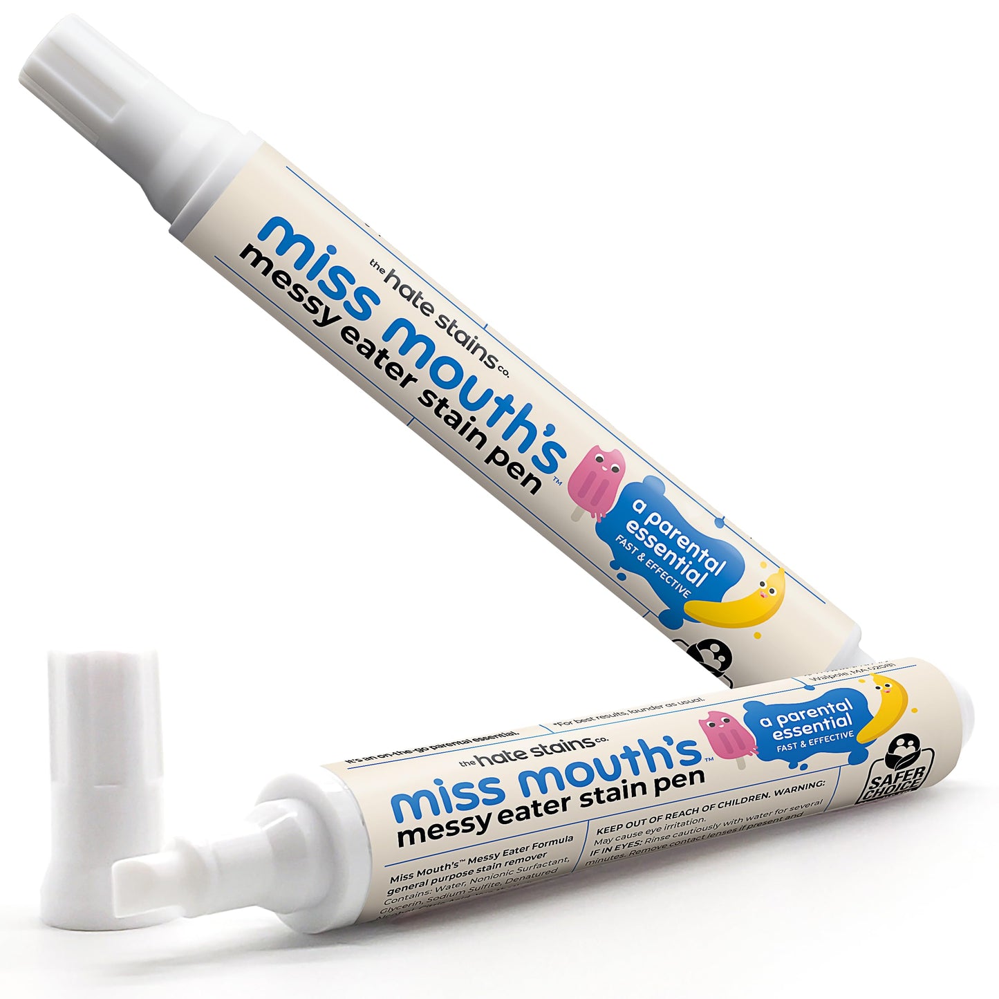 Miss Mouth's Messy Eater Stain Treater Spray - 4oz 2 Pack Stain Remover - Newborn & Baby Essentials - No Dry Cleaning Food, Grease, Coffee Off Laundry, Underwear, Fabric