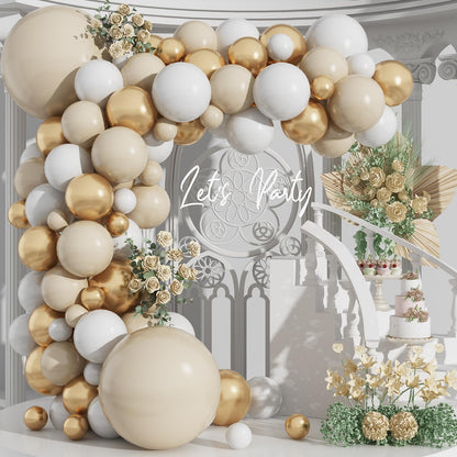 Dusty Blue Sage Green Balloon Arch Kit Slate Fog Blue Pastel Green White Sand Beige Gold Balloons Garland for Jungle Safari Birthday Baby Shower Wedding Party Decorations