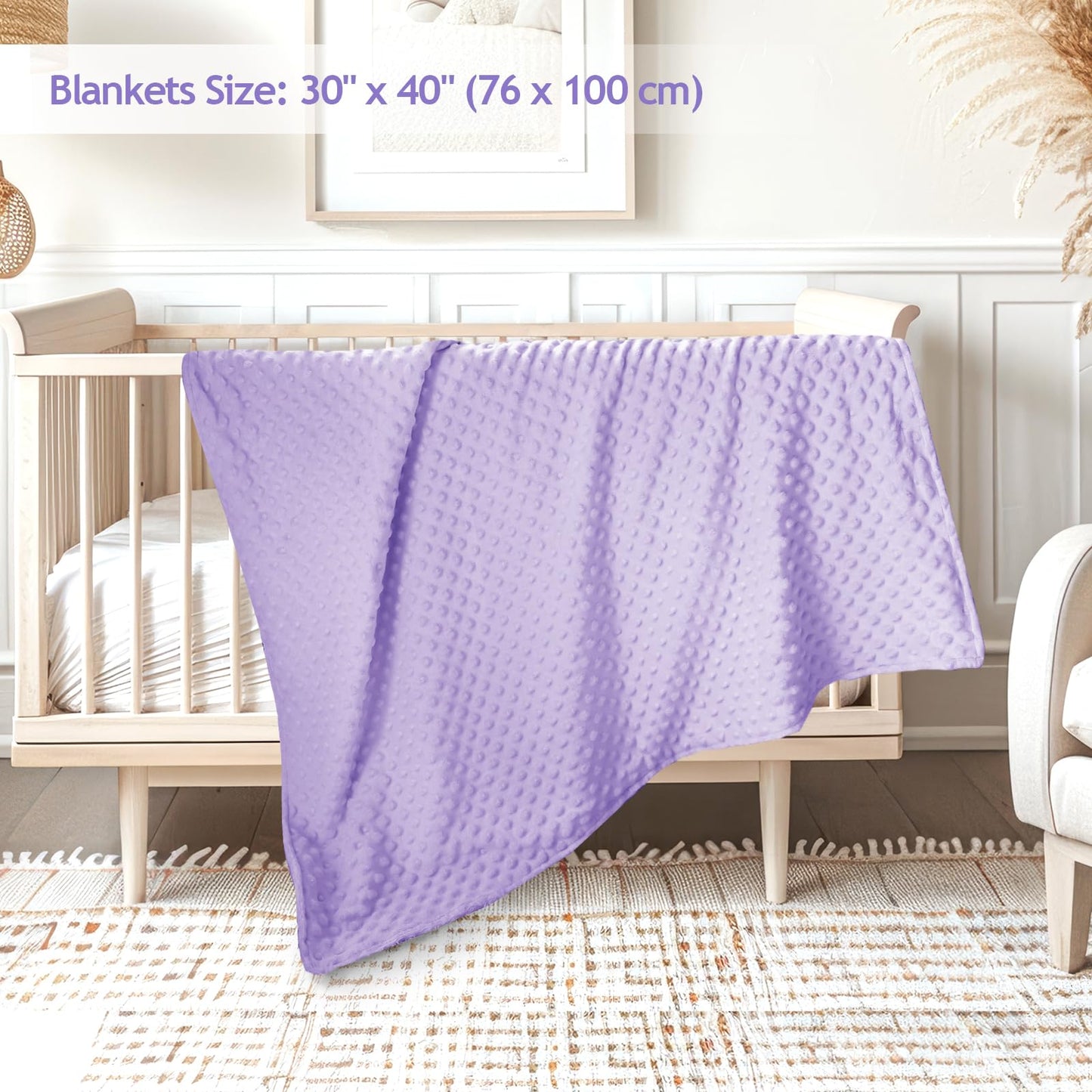 Baby Blanket for Girls, Soft Toddler Blanket 30 x 40 Inch, Newborn Blankets for Nursery, Stroller, Toddler Bed, Carseat, Double Layer, Pink
