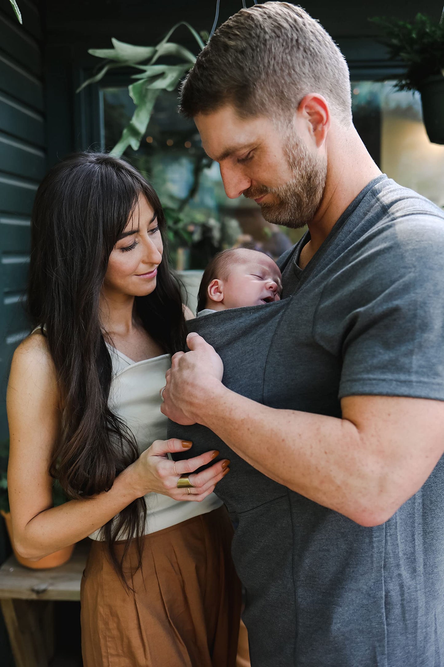 Lalabu The Dad Shirt | Hands-Free Baby Carrier for Dad with Kangaroo Pouch | Engineered for Bonding, Safety, & Comfort for Newborns Up to 15 Lbs. | CPSC Approved