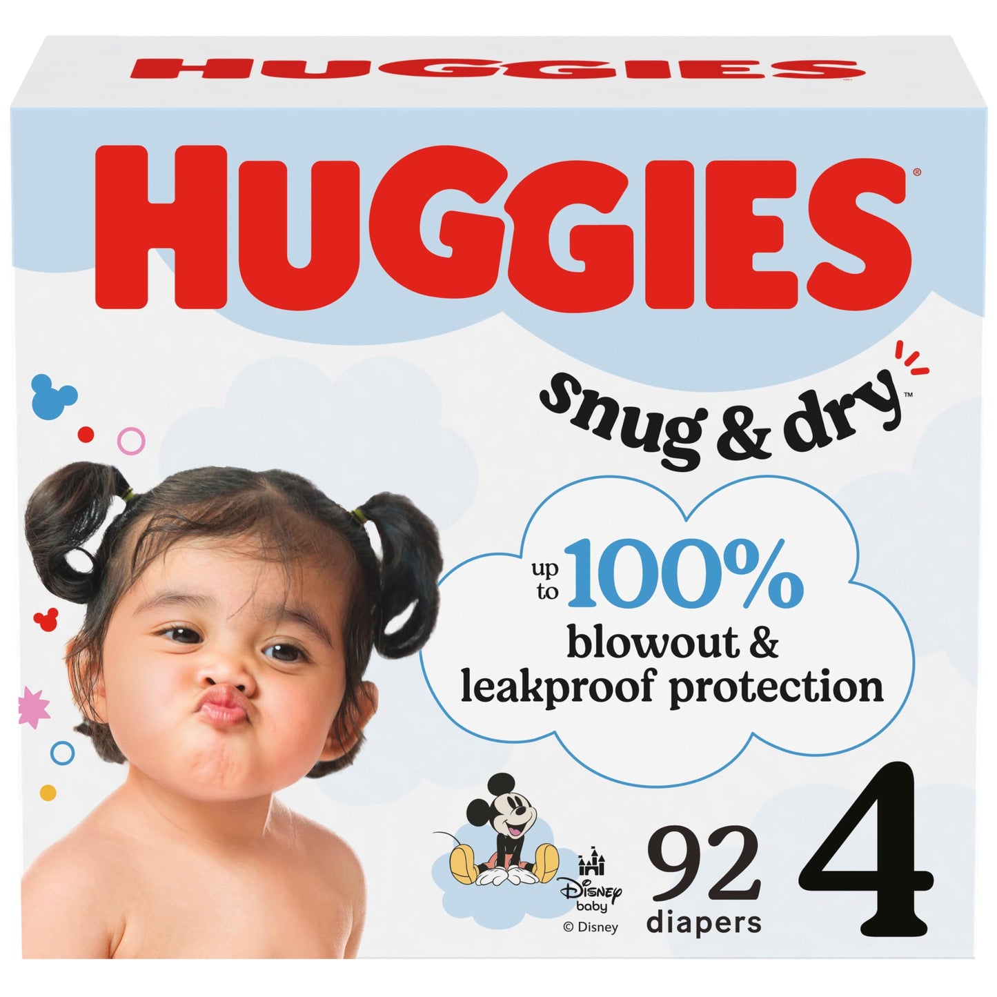 Huggies Size 1 Diapers, Snug & Dry Newborn Diapers, Size 1 (8-14 lbs), 38 Count, Packaging May Vary