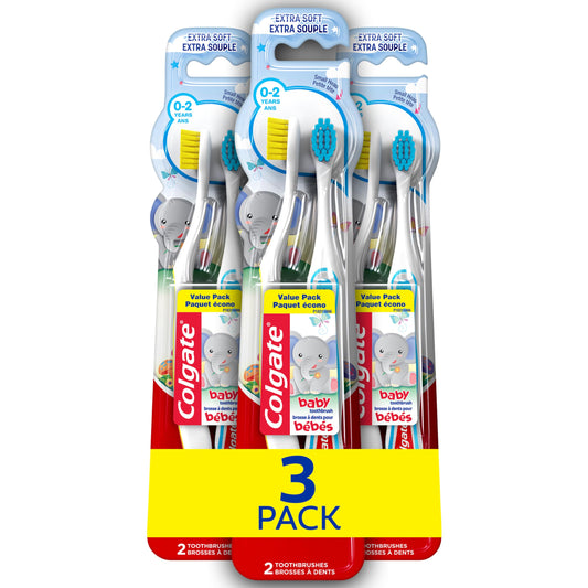 Colgate Baby Training Toothpaste and Toothbrush Kit, Mild Fruit Flavor Set for Ages 3-24 Months