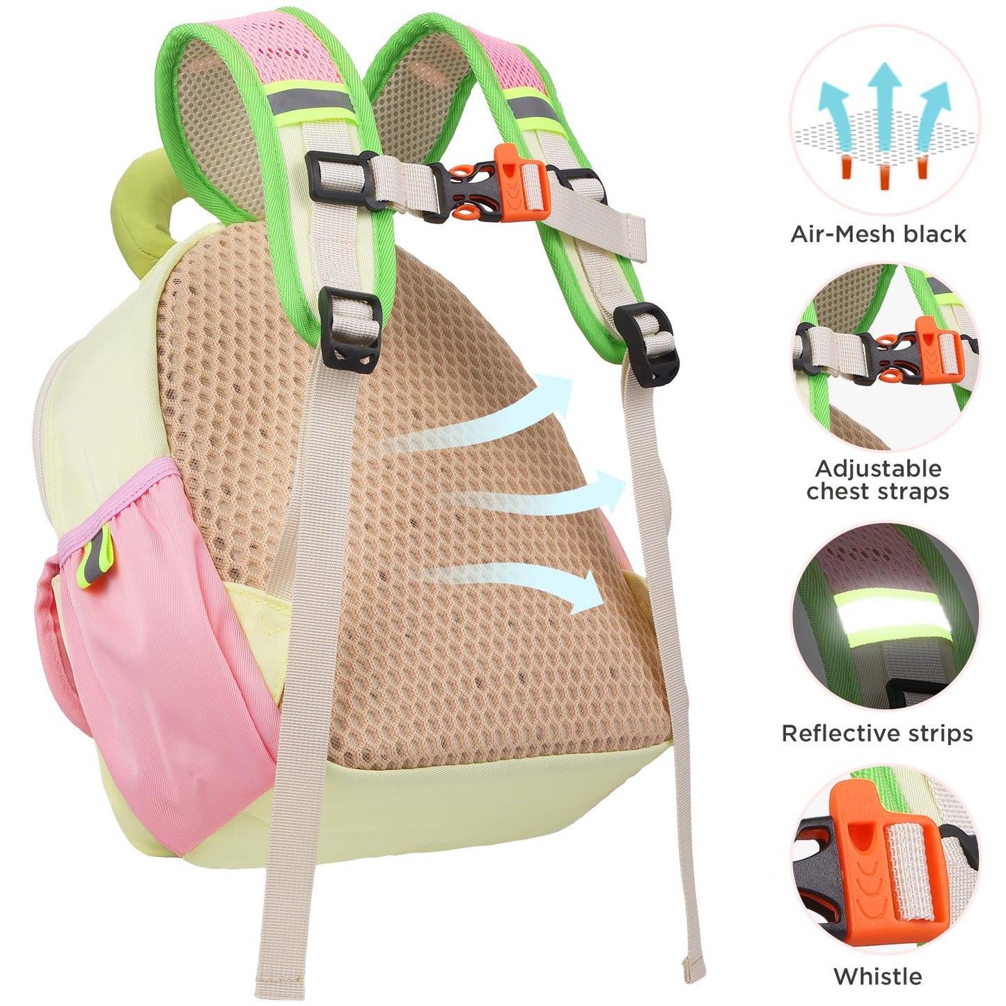 GAGAKU Toddler Backpack with Leash - Mini Kids Backpacks for Boys 2-5 Years Child Safety Backpack 3D Cartoon Animal Anti-Lost Preschool Bags - Blue