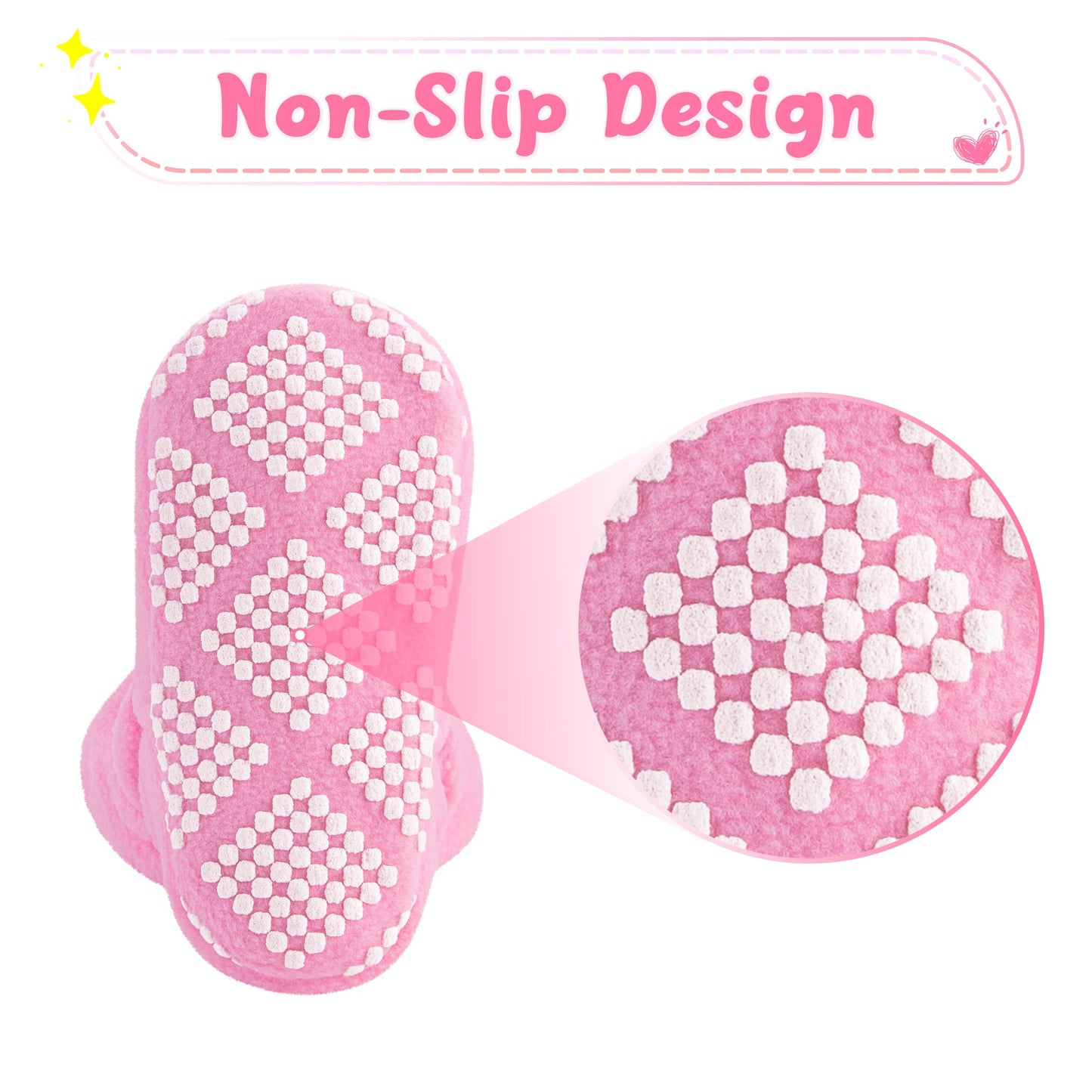 Pro Goleem Fleece Baby Booties, Warm Cozy Baby Slippers, Stay On Sock Shoes, Easy to Put on, Unisex Baby Gifts, Soft Non-Slip Adjustable Newborn Boots for Boys and Girls
