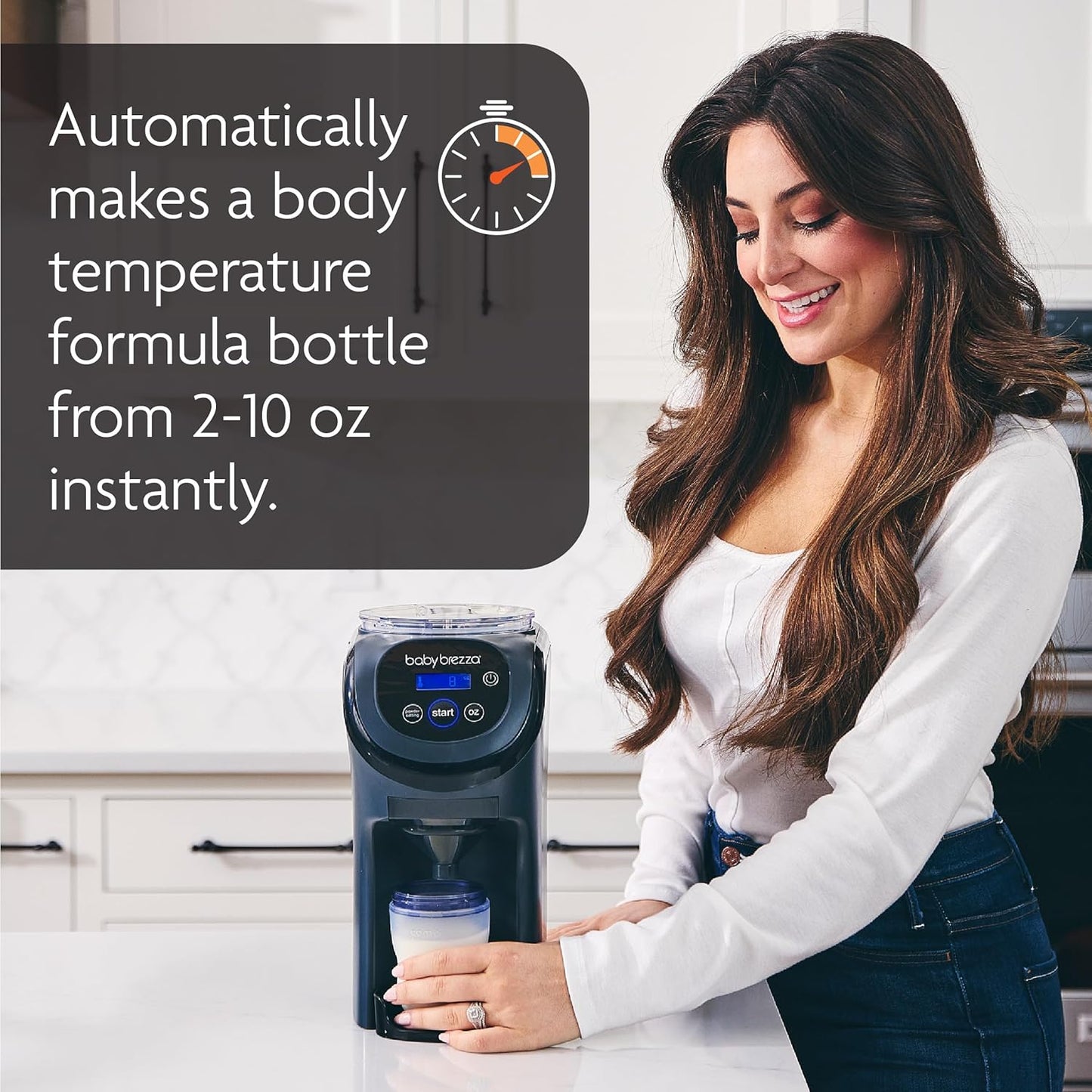 Baby Brezza Formula Pro Mini Baby Formula Mixer Machine Fits Small Spaces and is Portable for Travel– Bottle Makers Makes The Perfect Bottle for Your Infant On The Go, Charcoal