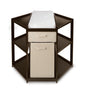 Badger Basket Diaper Corner Baby Changing Table – Space-Saving White Nursery Station with Hamper, Basket & Changing Pad