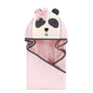 Hudson Baby Unisex Baby Cotton Animal Face Hooded Towel, Pretty Elephant, One Size