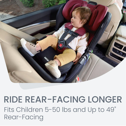 Britax Poplar S Convertible Car Seat, 2-in-1 Car Seat with Slim 17-Inch Design, ClickTight Technology, Arctic Onyx