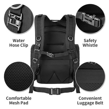 SHARKMOUTH Diaper Bag Backpack for Dad and Mom, Military Molle diaper Pack with Insulated Bottle Holders and Wipe Pocket