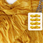 FEXIA Beige Cheesecloth Table Runner 35x120 Inches Ivory Gauze Rustic Boho Spring Easter Table Runner for Engagement Party Decorations Bridal Shower Wedding Party First Communion Centerpiece