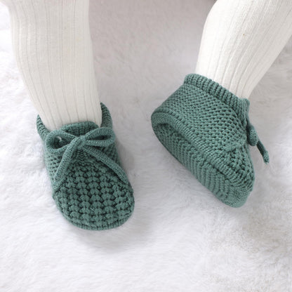 DovFanny Baby Booties Newborn Baby First Shoes Cozy Warm Knit Soft Booties for Toddler Infant Boy Girl