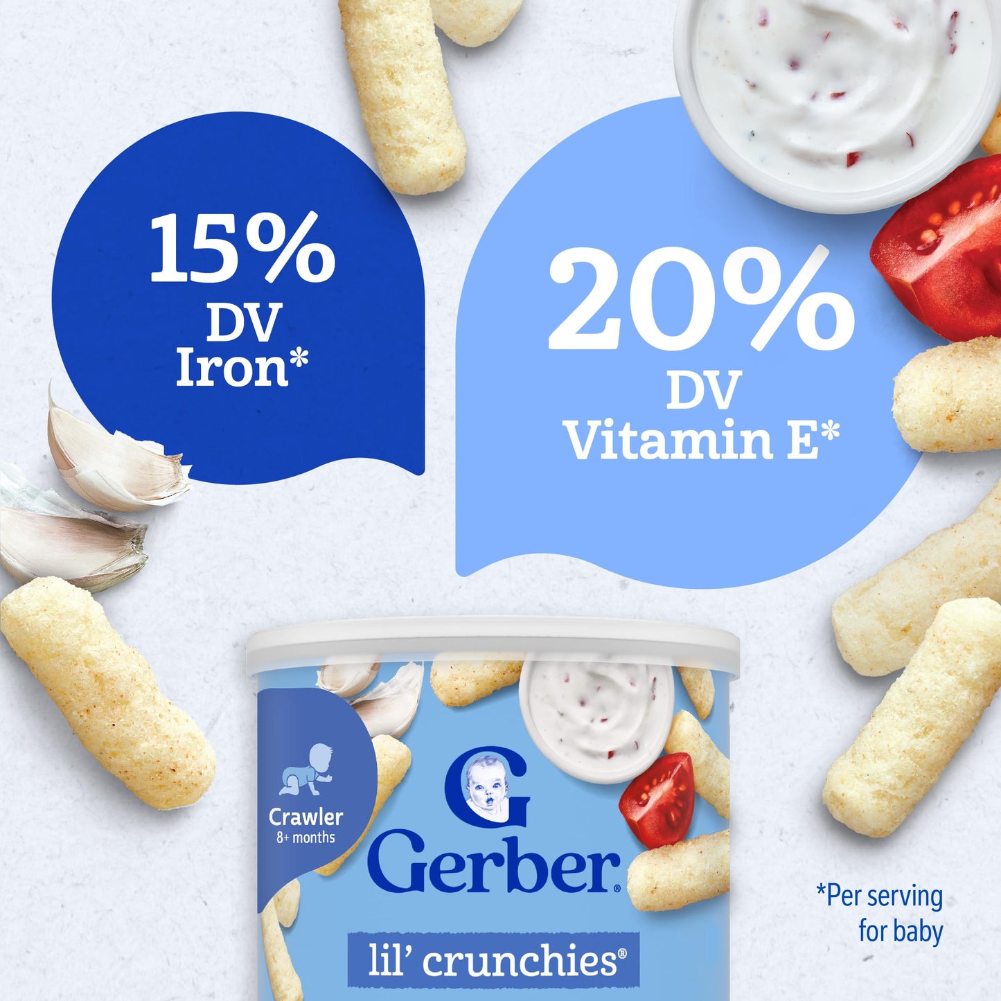 Gerber Snacks for Baby Lil Crunchies, Mild Cheddar, 1.48 Ounce (Pack of 6)