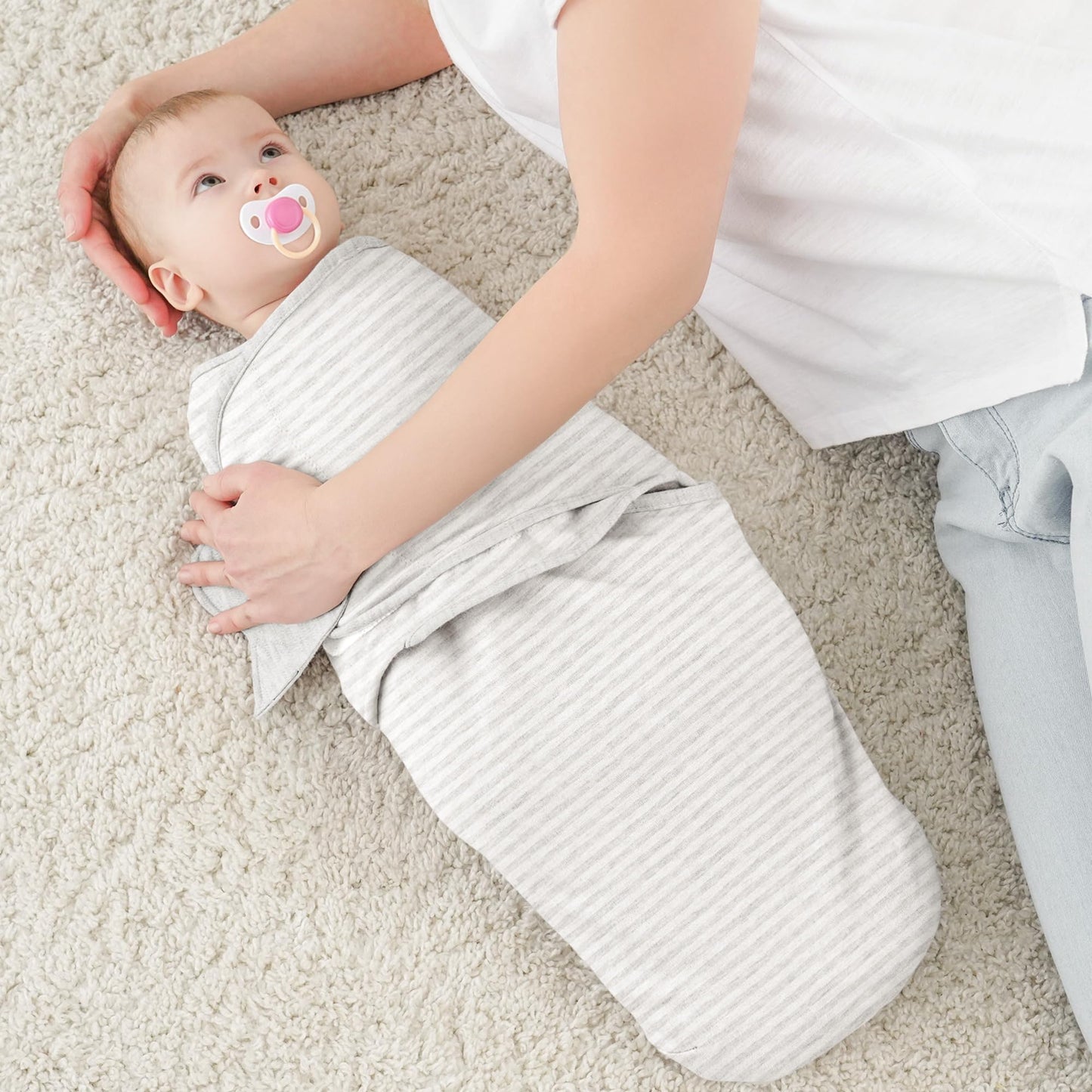 Susurration Swaddles for Newborns, 100% Cotton Baby Swaddle Sleep Sack, with Adjustable Velcro, Breathable and Durable Unisex Swaddle Sleep Sack, 3 Pack