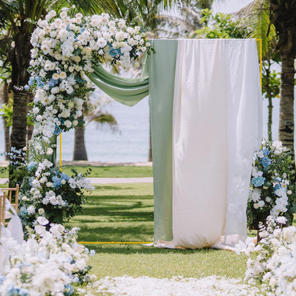 Wokceer Wedding Arch Backdrop Stand Square 6.6FTx6.6FT Gold Metal Balloon Arch Stand Garden Arbor Backdrop Frame for Wedding Birthday Party Baby Shower Photo Booth Background Decoration