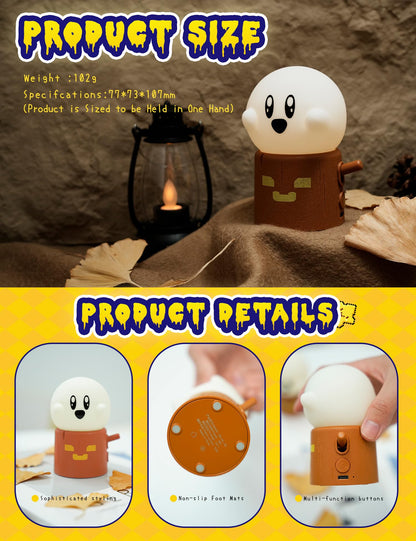 Cute Chibi Flame Lamp, Anime Cozy Lights, Retro Rechargeable Night Light, Decor, Cute Desk Accessories, Gifts