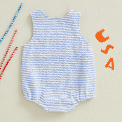 Baby Girl Pumpkin Embroidery Jumpsuit Halloween Sleeveless Round Neck Plaid Tank Romper