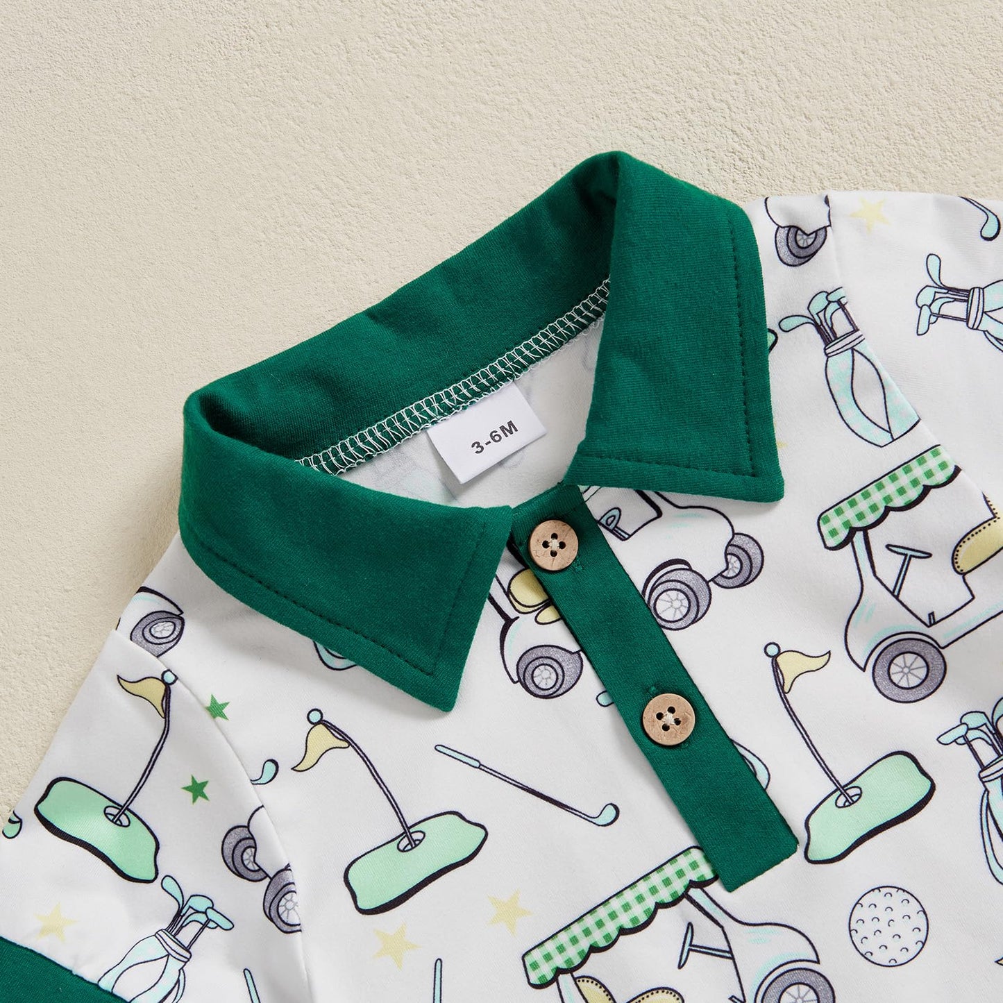 Baby Boy Rompers Half Button-up Jumpsuit Short Sleeve Bodysuit Summer Clothes