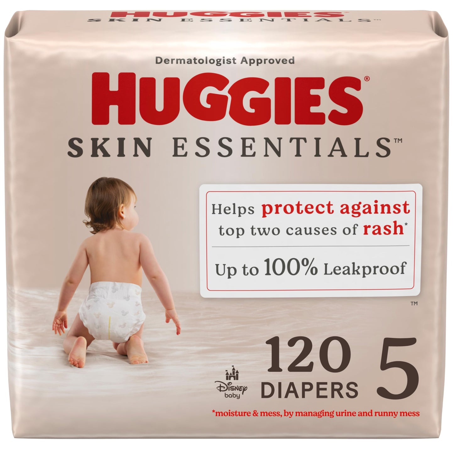 Huggies Size 2 Diapers, Skin Essentials Baby Diapers, Size 2 (12-18 lbs), 74 Count, Packaging May Vary