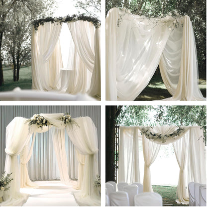 Barcelonetta | Chiffon Fabric | Decoration, Drapery Fabric | Wedding, Gender Reveal, Baby Shower, Birthday | for Arbor, Arch, Canopy, Table and Chair Decoration (Dusty Rose, 10 Yards)