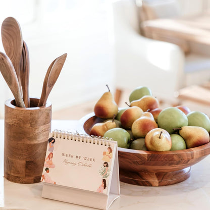 Mulberry Lane Co. Faith-Filled Weekly Pregnancy Milestone Calendar – Pregnancy Must Haves, First-Time Mom Essentials, Monthly Baby Tracker with Scripture, Pregnancy Gifts for Expecting Moms
