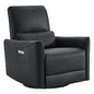 CHITA Power Recliner Chair Swivel Glider, FSC Certified Upholstered Living Room Nursery Reclining Sofa Chair with Lumbar Support, Linen