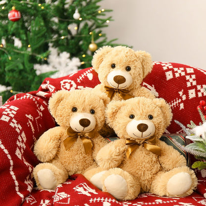 MorisMos 6Pcs Teddy Bears Bulk Baby Shower, 14inch Cute Teddy Bear Stuffed Animals Plush, Small Stuffed Bears on Centerpiece Baby Shower, White