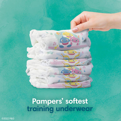 Pampers Training Pants - Pure Protection - Size 2T-3T, 60 Count, Baby Shark Premium Hypoallergenic Potty Underwear