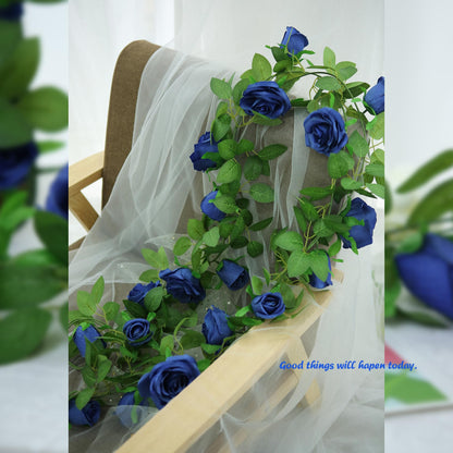 Felice Arts 2 Pack Pink Artificial Rose Garland Each 6.5FT Fake Rose Vine Hanging Floral Garland for Wedding Flowers Table Centerpiece Arrangement Baby Shower Decor