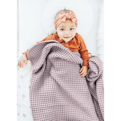 Konssy Waffle Baby Blanket - Soft & Cozy Nursery Swaddle Blanket, Lightweight Toddler Throw for Boys & Girls, Ideal for Wrapping (Oat)