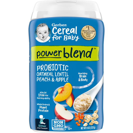 Gerber Toddler Food, Multigrain Banana Apple Strawberry Cereal, 8g Whole Grains, Iron, Zinc & Vitamin B12, Toddler Cereal, 6-Pack