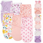 Ramede 6 Pack Baby Swaddle Blanket with Hats Sleep Swaddle for 0-3 Months Newborn Sacks Soft Cotton Wearable for Boy Girl