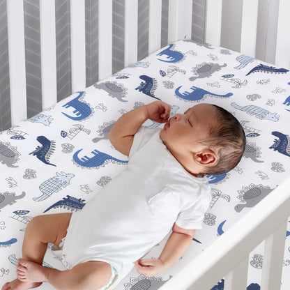 Lambs & Ivy Jungle Safari Gray/Tan/White Nursery 6-Piece Baby Crib Bedding Set