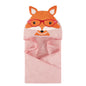 Hudson Baby Unisex Baby Cotton Animal Face Hooded Towel, Pretty Elephant, One Size