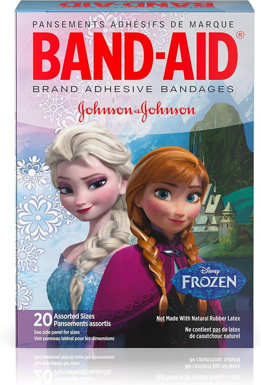 Band-Aid Adhesive Bandages, Disneys Frozen, Assorted Sizes, 20 Count - Packaging may vary