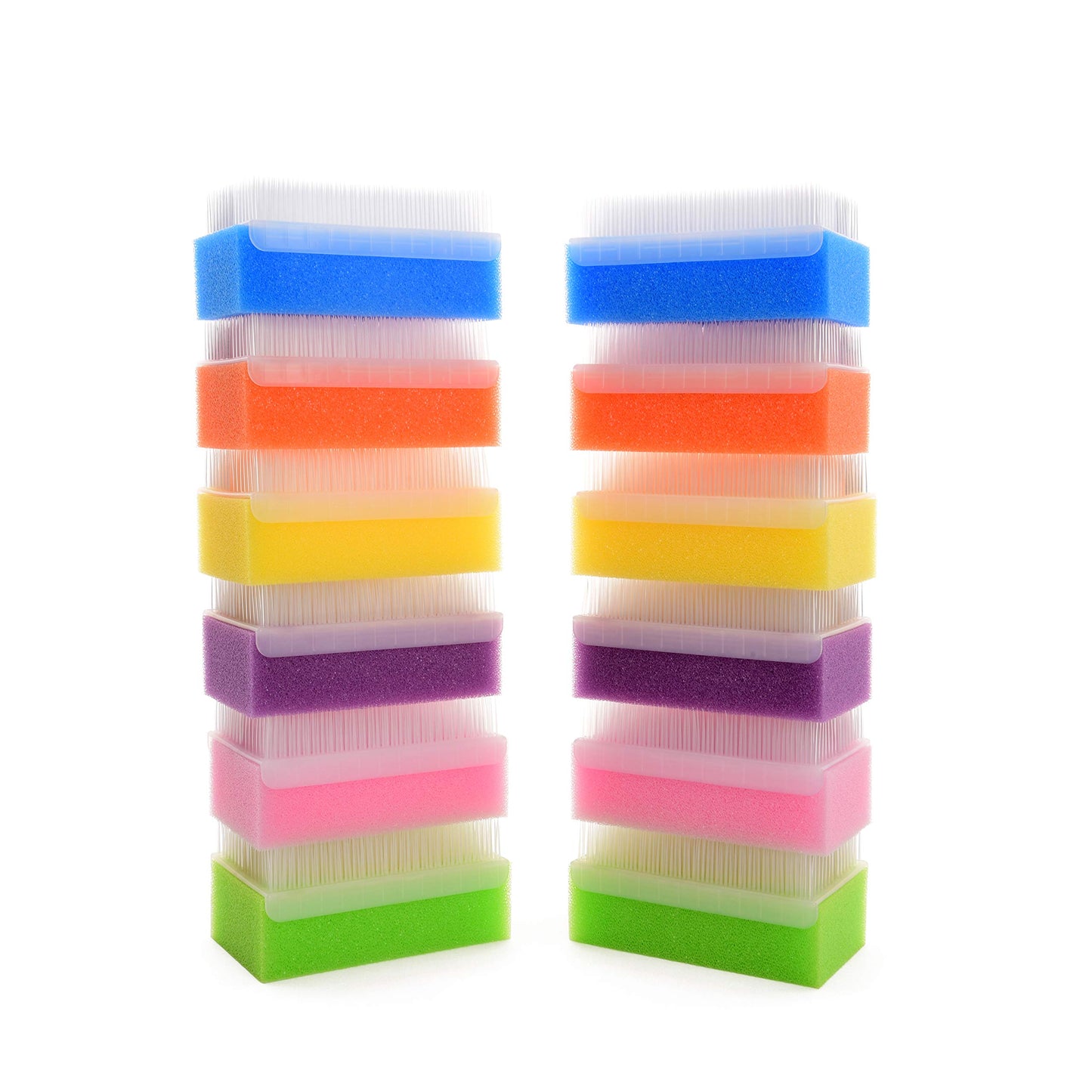 Special Supplies (6 Pack) Baby Bath Sponges Soft Foam Sensory Scrubber with Cradle Cap Bristle Brush - Body, Hair, and Scalp Cleaning - Gentle on Infant, Toddler Sensitive Skin - Great Sensory Feel