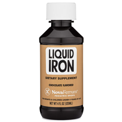 NovaFerrum Yummy | Pediatric Drops Liquid Iron Supplement for Infants and Toddlers | Liquid Iron for Kids | 15mg of Iron Per 1mL Dose | Ages 4 & Under | Gluten Free Certified | Sugar-Free | Raspberry