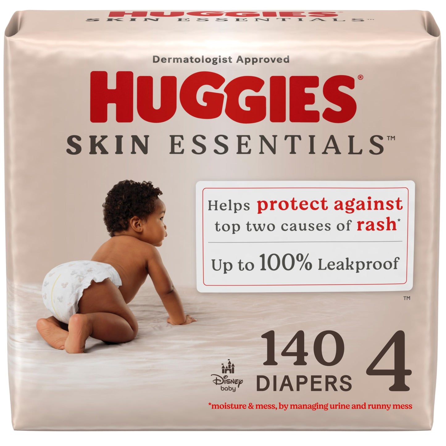 Huggies Size 2 Diapers, Skin Essentials Baby Diapers, Size 2 (12-18 lbs), 74 Count, Packaging May Vary