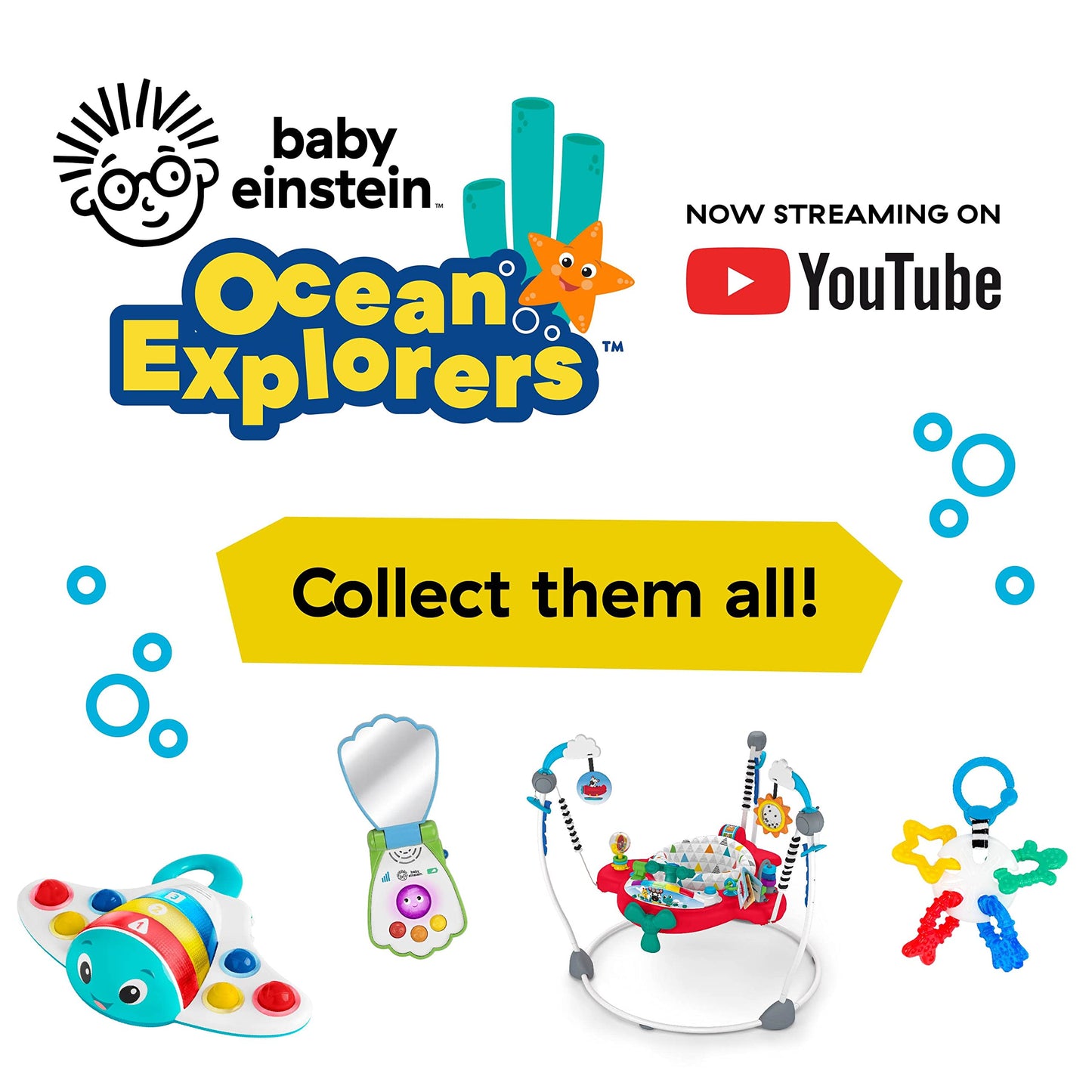 Baby Einstein Neptune's Ocean Discovery Activity Jumper, Ages 6 months +, Max weight 25 lbs., Unisex