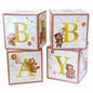 Kate Aspen Woodland Baby Shower Boxes with Letters for Baby Shower Gender Reveal Decorations Photo Prop & Forest Animal Nursery Decor (Set of 4 Blocks Spells Baby)