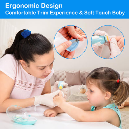 OTTOLIVES Baby Healthcare and Grooming Kit, 24 in 1 Baby Electric Nail Trimmer Set Newborn Nursery Health Care Set for Newborn Infant Toddlers Baby Boys Girls Kids (0-3 Years+) (Green)