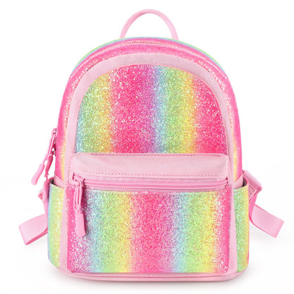 mibasies Mini Backpack for Girls Kids Rainbow Purse Dance Bag for Girls Gifts age 2 3 4 5 6 7 8 yrs