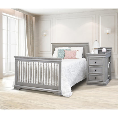 Sorelle Furniture Portofino Crib,Classic 4-In-1 Convertible Crib,Brushed Ivory Crib Made of Wood,Non-Toxic Finish, Wooden Baby Bed,Toddler Bed,Child’s Daybed and Full-Size Bed-Ivory