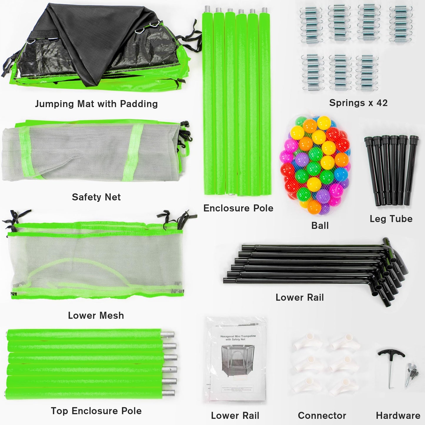 Merax 55" Mini Trampoline for Kids, 4.5FT Indoor Outdoor Toddler Trampoline with Safety Enclosure Net and Pit Balls Baby Small Trampoline Birthday Gifts for Girl and Boy Age 3 Months and up,