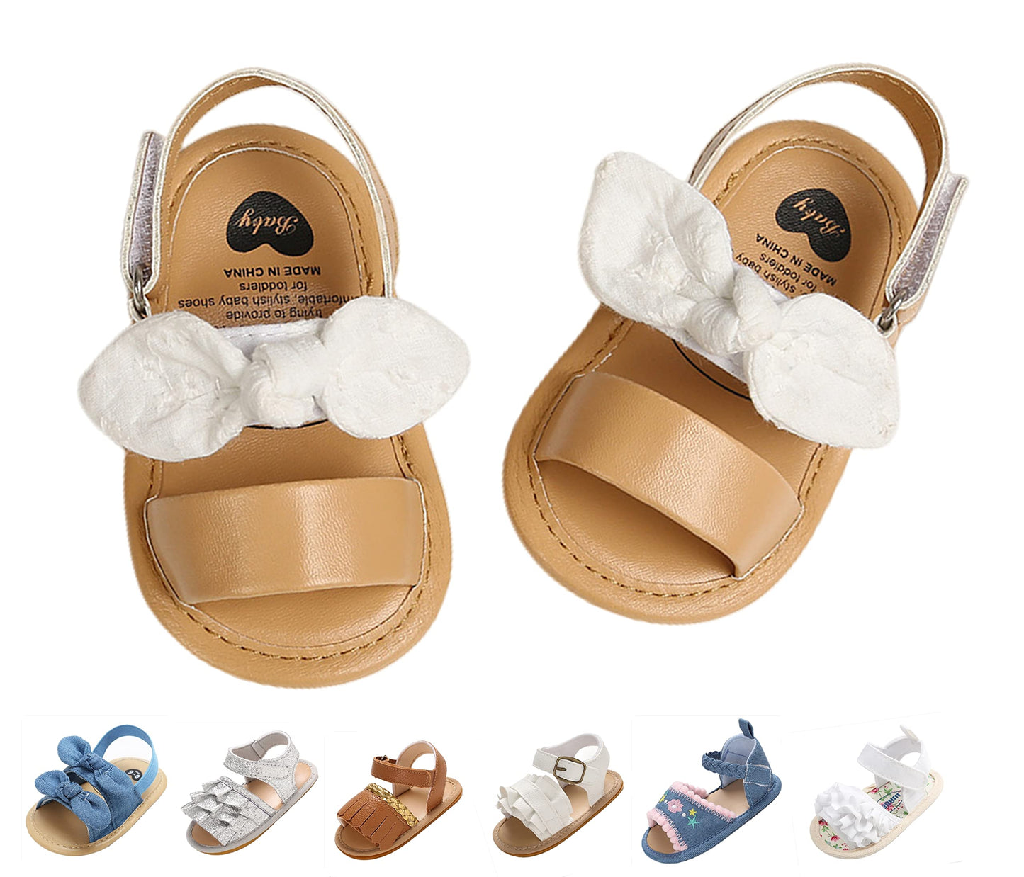Baby Girls Sandals Summer Shoes Outdoor First Walker Toddler Girls Shoes for Summer
