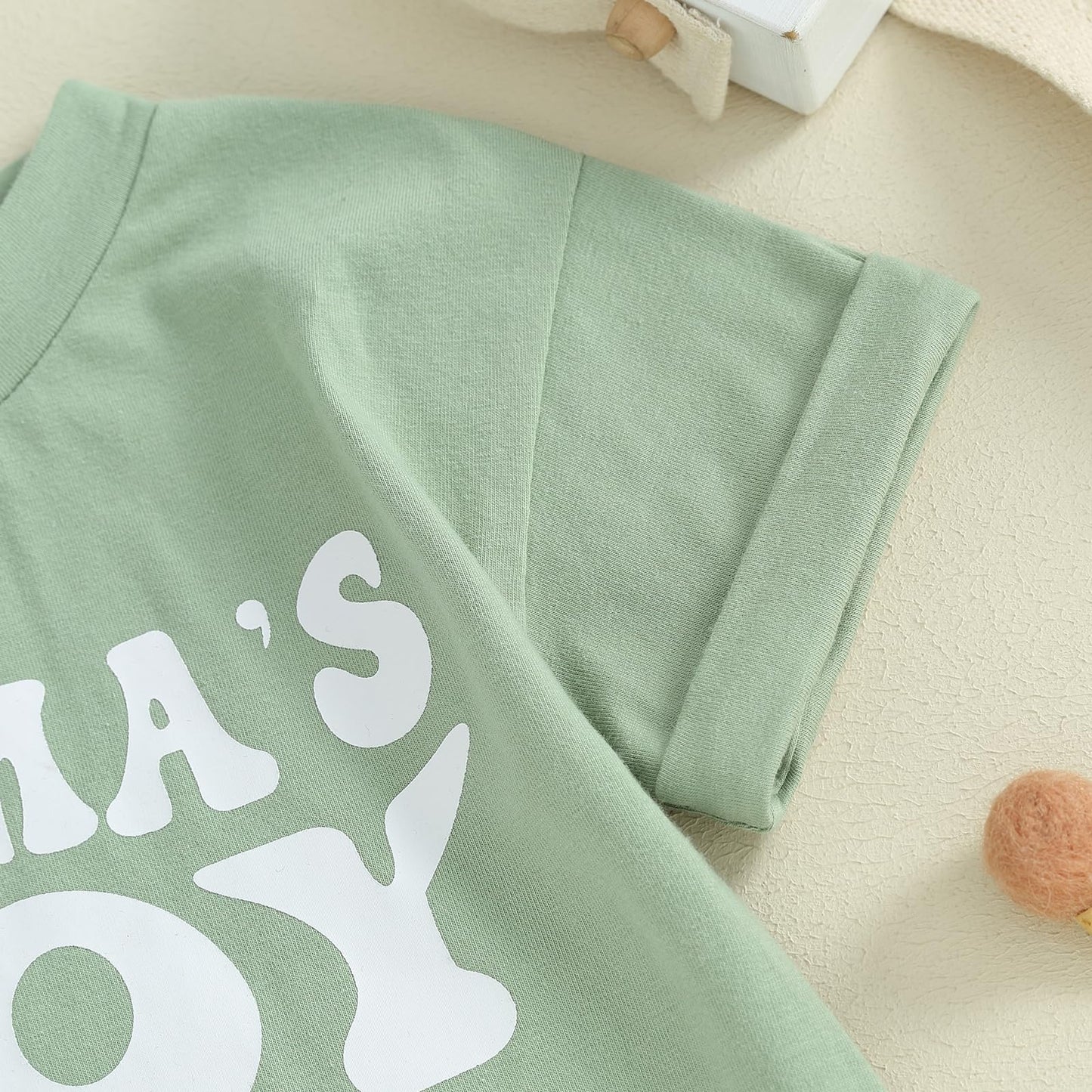 Newborn Infant Baby Boy Summer Outfit Mamas Boy Baby Clothes Boy Oversized Romper Shirts Short Sleeve Onesie
