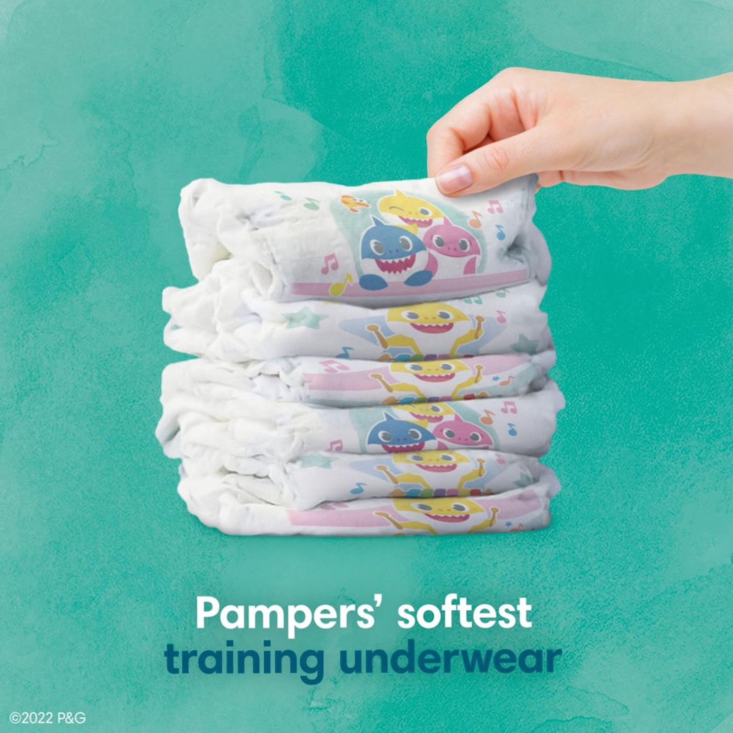 Pampers Training Pants - Pure Protection - Size 2T-3T, 60 Count, Baby Shark Premium Hypoallergenic Potty Underwear